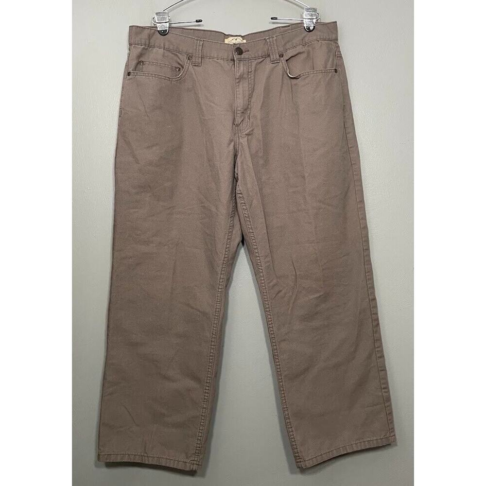 Blue Mountain Pants Mens Size 40X30 Gray Canvas Carpenter Utility Baggy Workwear